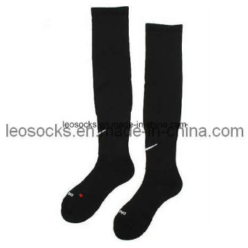 Chaussettes de football Coolmax noires (DL-SC-06)